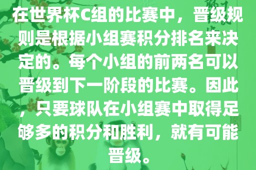 在世界杯C组的比赛中,晋级规则是根据小组赛积分排名来决定的。每个小组的前两名可以晋级到下一阶段的比赛。因此,只要球队在小组赛中取得足够多的积分和胜利,就有可能晋级。黄冈市中杰窑炉设备有限公司