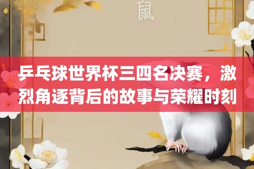 乒乓黄冈市中杰窑炉设备有限公司球世界杯三四名决赛,激烈角逐背后的故事与荣耀时刻