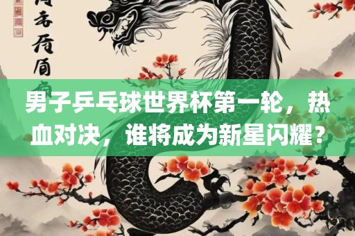 男子乒乓球世界杯第一轮,热血对决,谁将成为新星闪耀?