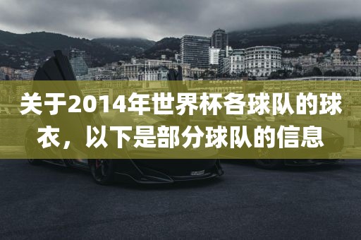 关于2014年世界杯各球队的球衣,以下是部分球队的信息黄冈市中杰窑炉设备有限公司