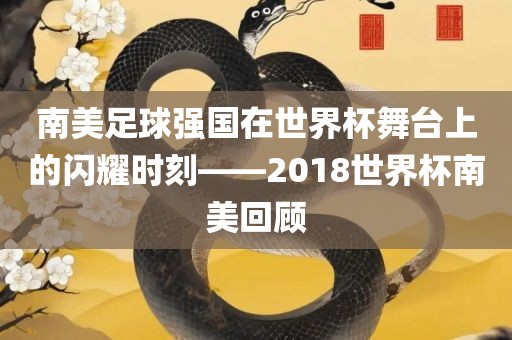 南美足球强国在世界杯舞台上的闪耀时刻——2018世界杯南美回顾黄冈市中杰窑炉设备有限公司