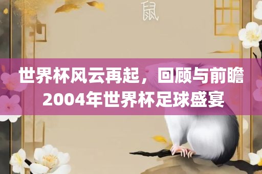 世界杯风云再起，回顾与前瞻 2004年世界杯足球盛宴