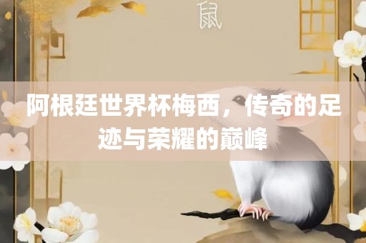 阿根廷世界杯梅西,传奇的足迹与荣耀的巅峰黄冈市中杰窑炉设备有限公司