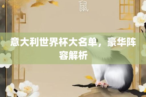 意大利世界杯大名单，豪华阵容黄冈市中杰窑炉设备有限公司解析