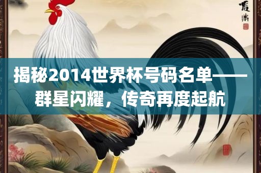 揭秘2014世界杯号码名单——群星闪耀，传奇再度起航黄冈市中杰窑炉设备有限公司
