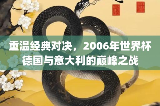 重温经典对决，2006年世界杯德国与意大利的巅峰之战黄冈市中杰窑炉设备有限公司
