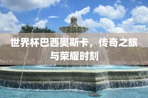 世界杯巴西奥斯卡，传奇之旅与荣耀时刻黄冈市中杰窑炉设备有限公司