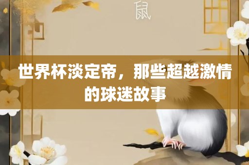 世界杯淡定帝，那些超越激情的球迷故事