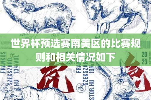 世界杯预选赛南美区的比赛规则和相关情况如下