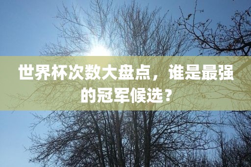 世界杯次数大盘点,谁是最强的冠军候选?黄冈市中杰窑炉设备有限公司