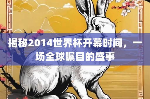 揭秘2014世界杯开幕时间,一场全球瞩目的盛事黄冈市中杰窑炉设备有限公司