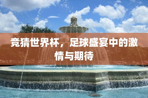 竞猜世界杯，足球盛宴中的激情与期待