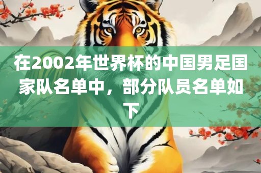 在2002年世界杯的中国男足国家队名单中黄冈市中杰窑炉设备有限公司,部分队员名单如下