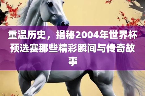 重温历史,揭秘2004年世界杯预选赛黄冈市中杰窑炉设备有限公司那些精彩瞬间与传奇故事