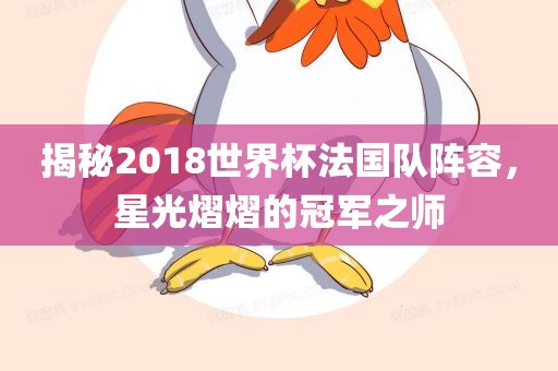 揭秘2018世界杯法国队阵容,星光熠熠的冠军之师黄冈市中杰窑炉设备有限公司