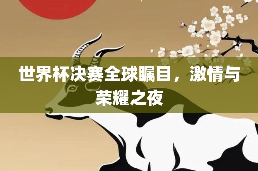 世界杯决赛全球瞩目,激情与荣耀之夜黄冈市中杰窑炉设备有限公司